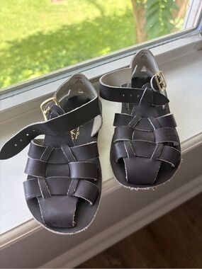 Child Sun-San Sharks leather sandals